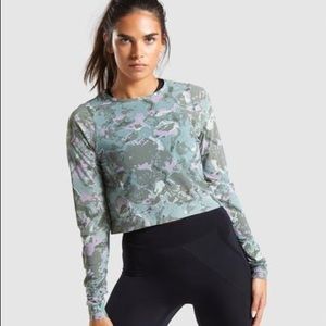 NEW Gymshark Mesh Layer Long Sleeve Top